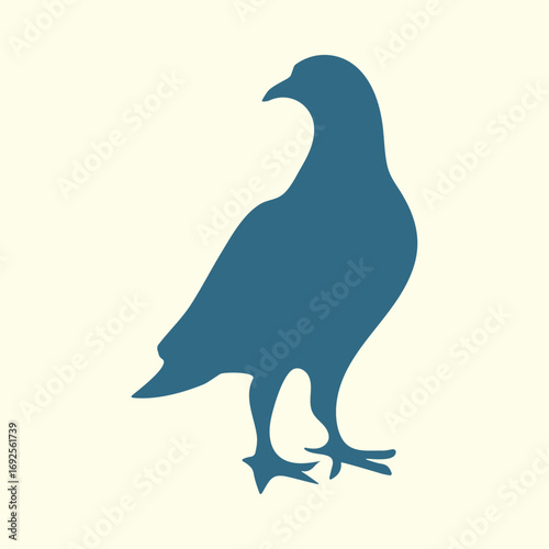 Bird standing symbol artwork trendy useful vector Illustration design cute colorful background