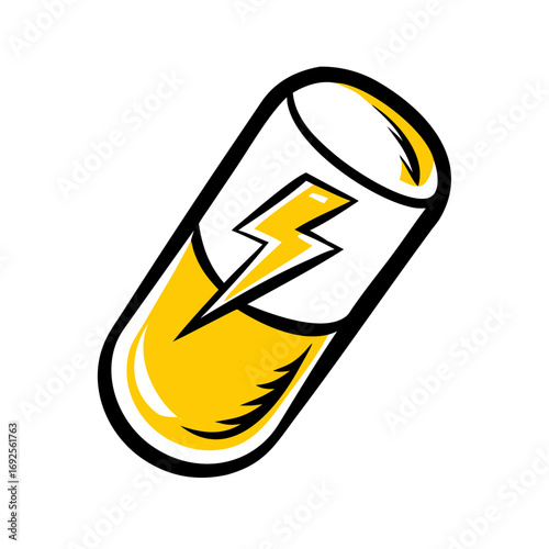 Energy Capsule hand drawing icon for web and graphic design