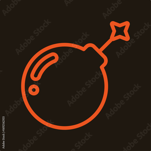 Bomb symbol artwork trendy useful vector Illustration design handsome colorful background