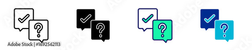 Qna Support  Icon Set Multiple Style Collection