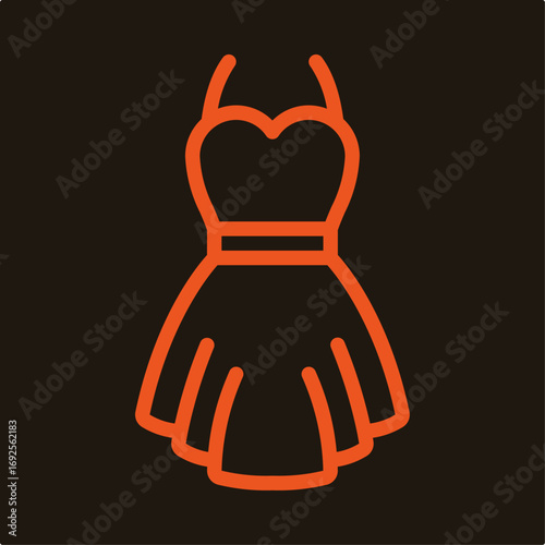 Dress symbol artwork trendy useful vector Illustration design handsome colorful background