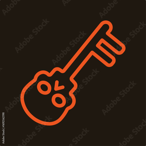 Halloween key symbol artwork trendy useful vector Illustration design handsome colorful background