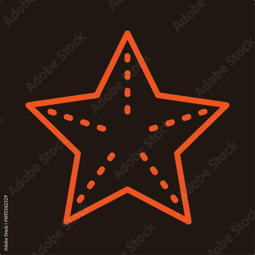 Starfish symbol artwork trendy useful vector Illustration design handsome colorful background