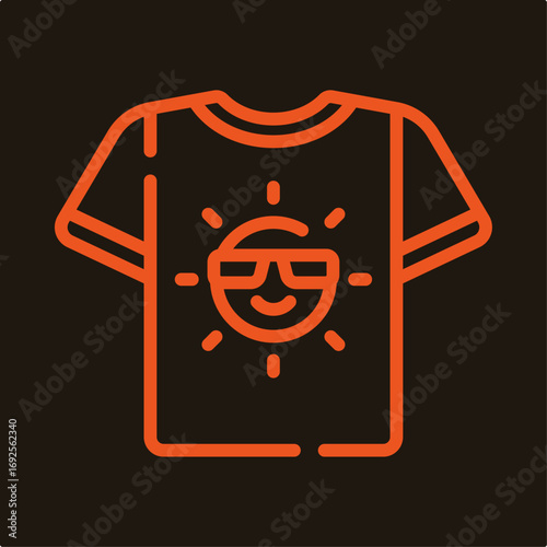Tshirt symbol artwork trendy useful vector Illustration design handsome colorful background
