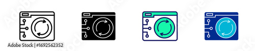 System Sync  Icon Set Multiple Style Collection