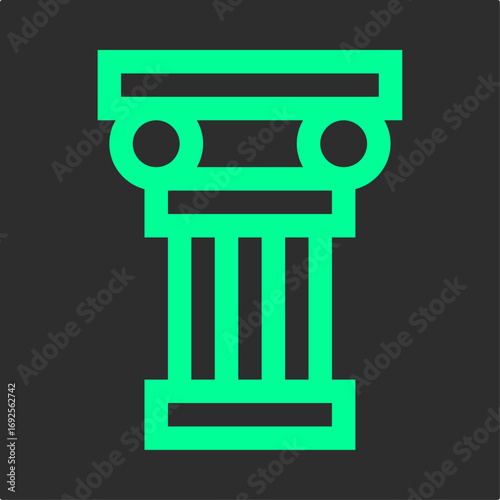 Column symbol artwork trendy useful vector Illustration design attractive colorful background
