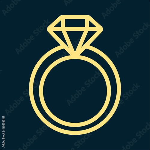 Diamond ring symbol artwork trendy useful vector Illustration design pretty colorful background