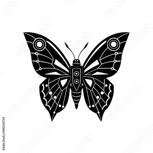 cybernetic butterfly tattoo  