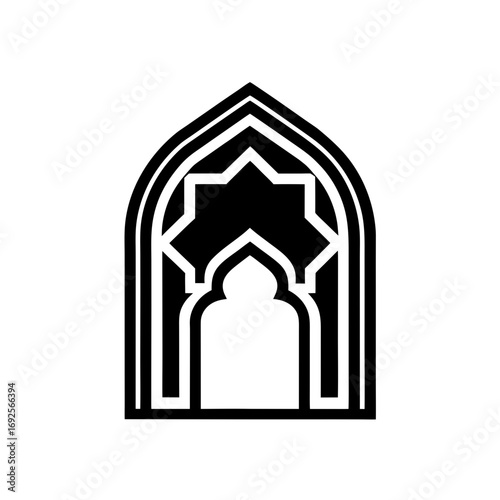 islamic arch ornament  symmetrical pattern  minima