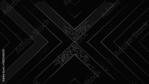Dark abstract background with intersecting geometric lines and textured grunge elements