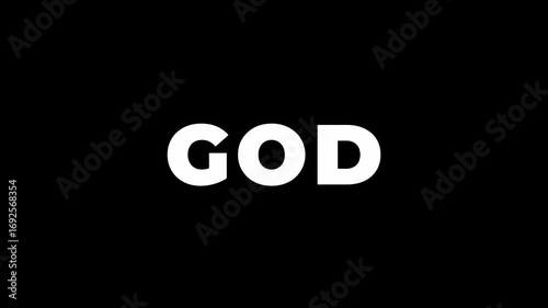 God title animation – glitch text effect for cinematic videos, worship themes and dramatic presentations