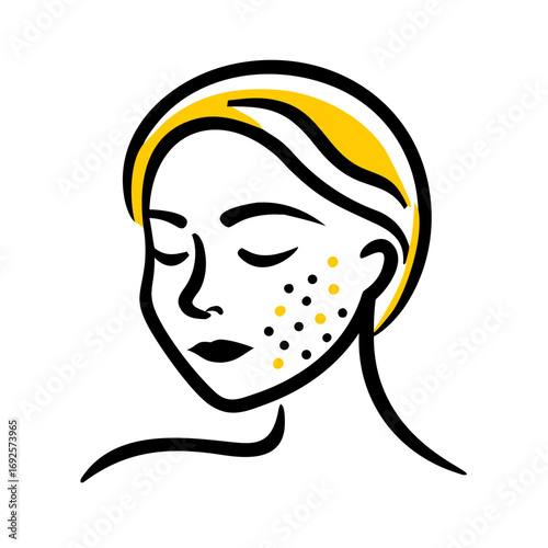 Skin Treatment hand drawing icon for web and graphic design