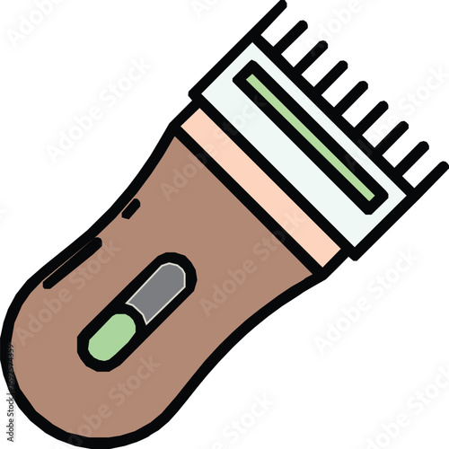 Electric shaver line icon