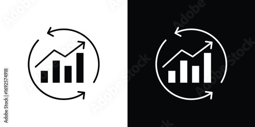 Improvement icon logo. simple graphic symbols