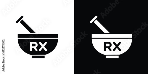 RX icon logo. simple graphic symbols