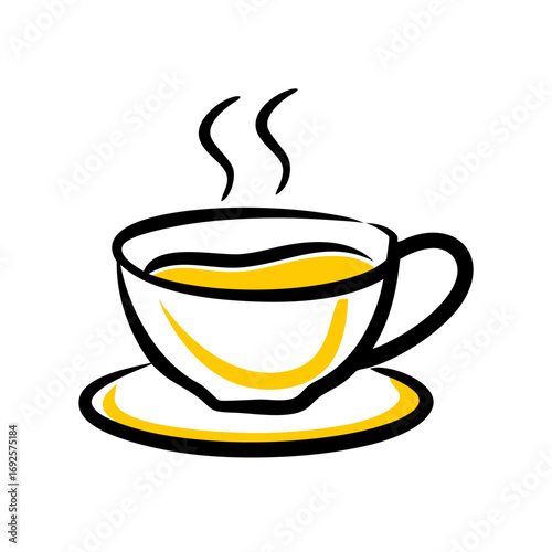 Tea hand drawing icon for web and graphic design