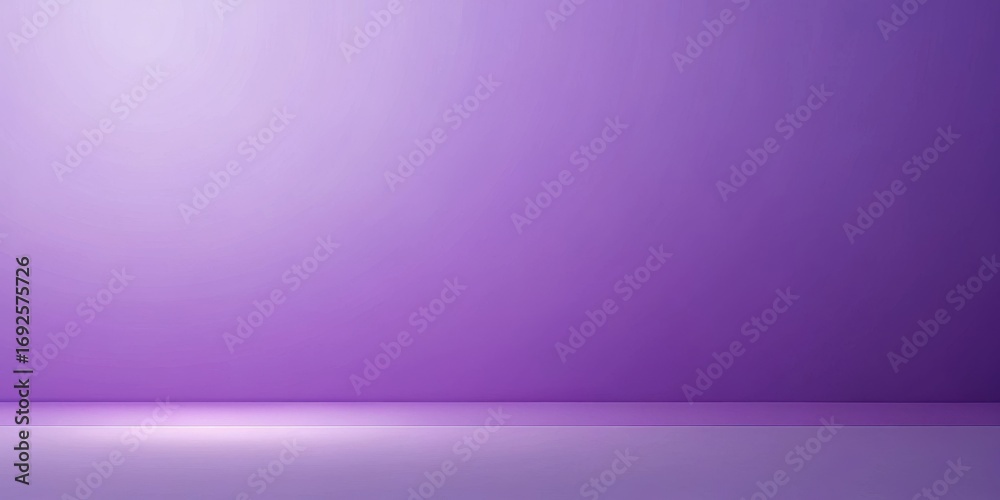 Fototapeta premium Studio backdrop with a subtle purple gradient and a smooth surface ideal for showcasing products or creating visual designs