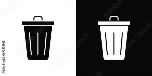 Trash icon logo. simple graphic symbols