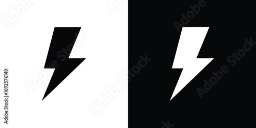 Thunder bolt icon logo. simple graphic symbols
