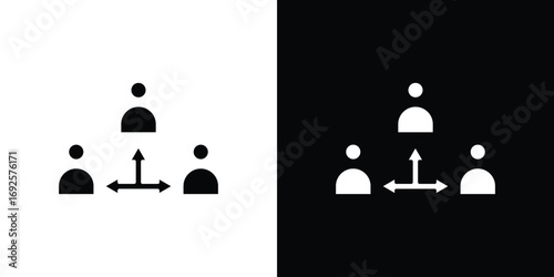 Third party icon logo. simple graphic symbols