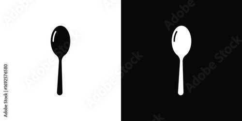 Spoon icon logo. simple graphic symbols