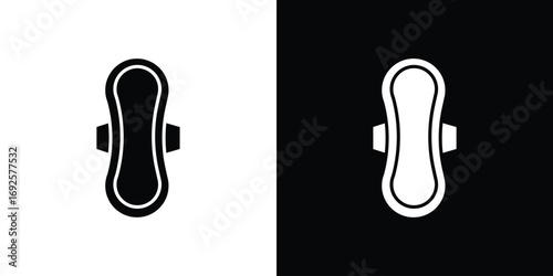 Sanitary pad icon logo. simple graphic symbols