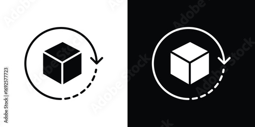 Return purchase icon logo. simple graphic symbols