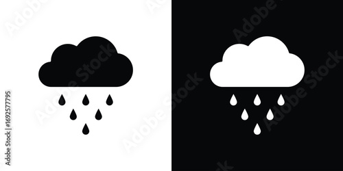 Rainy icon logo. simple graphic symbols