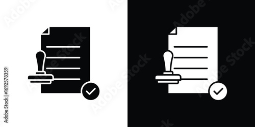 Permit icon logo. simple graphic symbols