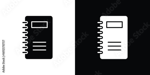 Notebook icon logo. simple graphic symbols
