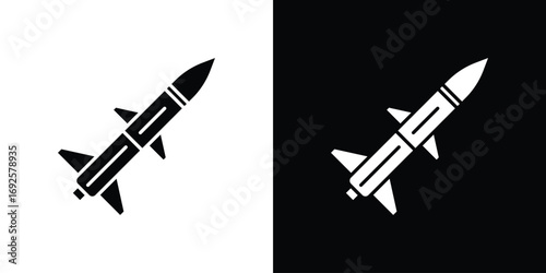 Missile icon logo. simple graphic symbols