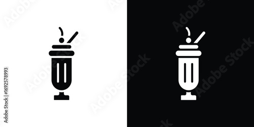 Milk shake icon logo. simple graphic symbols