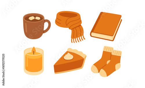 Cozy autumn essentials: warm drinks, soft knits, and seasonal comforts