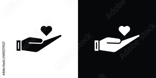 Love icon logo. simple graphic symbols