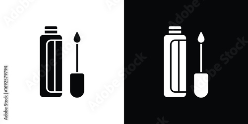Lip gloss icon logo. simple graphic symbols