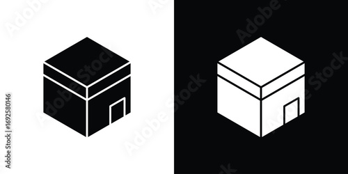 Kaaba icon logo. simple graphic symbols