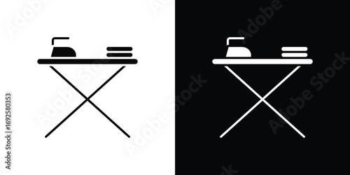 Ironing board icon logo. simple graphic symbols