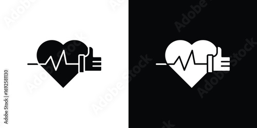 Good health icon logo. simple graphic symbols