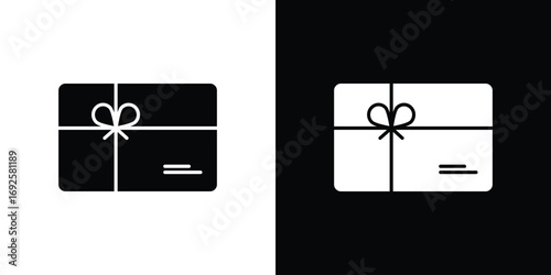 Gift card icon logo. simple graphic symbols
