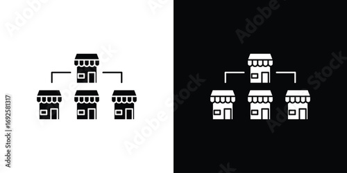Franchise icon logo. simple graphic symbols