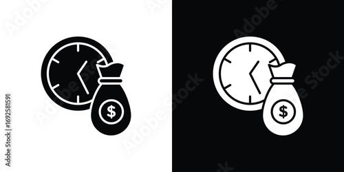 Fixed deposit icon logo. simple graphic symbols