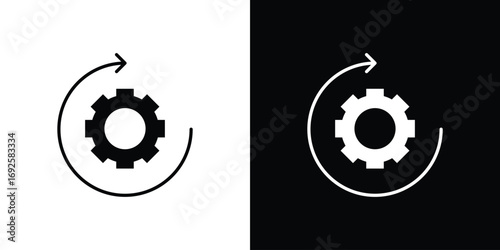 Continuous changes icon logo. simple graphic symbols