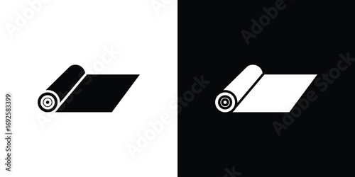 Construction film roll icon logo. simple graphic symbols