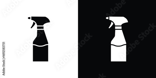 Cleaning spray icon logo. simple graphic symbols