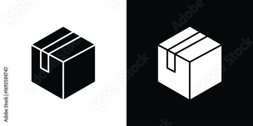 Boxes icon logo. simple graphic symbols