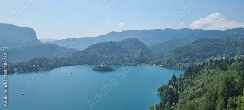 Stunning view on Lake Bled in Slovenia