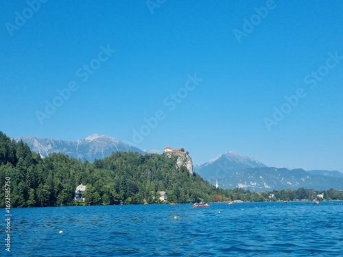 Stunning view on Lake Bled in Slovenia