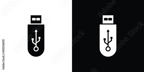 USB icon logo. simple graphic symbols