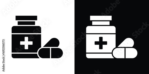 Supplement icon logo. simple graphic symbols
