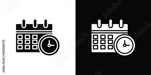 Schedule icon logo. simple graphic symbols